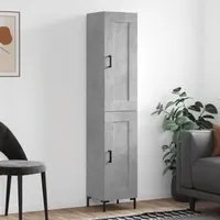 Credenza Grigio Cemento 34,5x34x180 cm in Legno Multistratocod mxl 77912