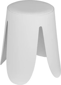 Sgabello per il bagno bianco opaco con seduta imbottita e piedini antiscivolo Flores