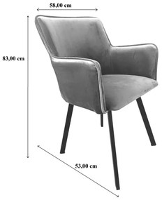 Sedia da pranzo AMELIA taupe