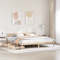 Letto senza Materasso 180x200 cm in Legno Massello di Pino 3301520