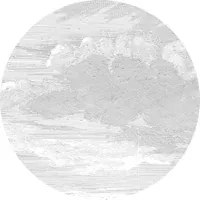 KEK Amsterdam Carta da parati panoramica Engraved Clouds 1 Circle - M - 1.9m