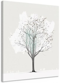 Quadro su tela – Albero minimalista in inverno