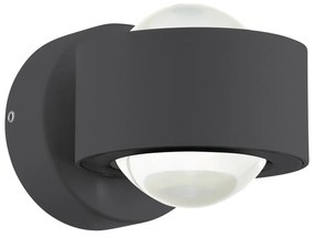 Applique Esterno Moderna Treviolo Alluminio Grigio Led