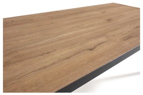 Tavolino nero/naturale con piano in rovere 60x120 cm Sindi - Marckeric