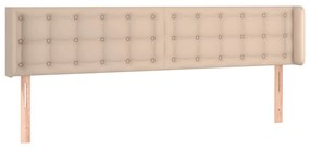 Testiera cappuccino a led 163x16x78/88 cm in similpelle