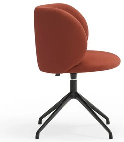 Sedia da pranzo color mattone in imbottito Mogi – Teulat