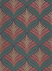 Osborne & Little Carta da parati Sotherton - Aubergine/ Teal