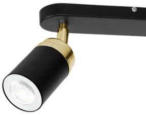 Faretto RENO 2xGU10/8W/230V nero/oro