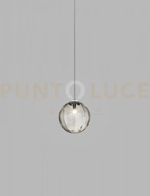 Puppet sospensione m fume' trasparente cromo lucido 1 luce attacco g9