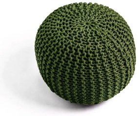 Poggiapiedi verde con rivestimento in lavorato a maglia Jagger – Bonami Essentials