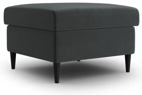 Poggiapiedi grigio scuro con rivestimento in velluto Kyoto – Cosmopolitan Design