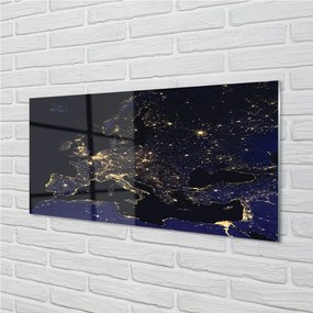 Quadro vetro Luci della mappa del cielo 100x50 cm