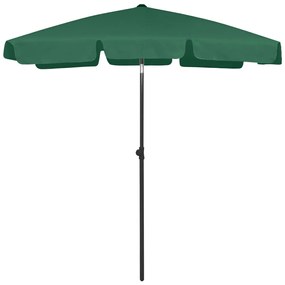Ombrellone Da Spiaggia Verde 180x120 Cm /