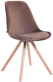 Sedia Da Visita Toulouse İn Velluto - Eleganza E Comfort / Braun / Natura