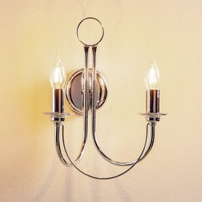Domiluce Applique Retro, 2 luci, cromato