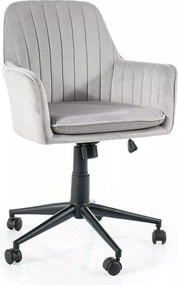 Sedia da ufficio Q-886 Velvet grigio chiaro – 58x44x83 cm