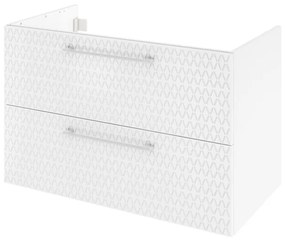 Mobile da bagno sotto lavabo SENSEA Remix L 90 x H 58 x P 48 cm 2 cassetti, lavabo non incluso