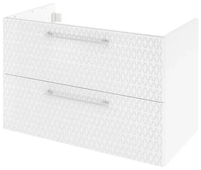 Mobile da bagno sotto lavabo SENSEA Remix L 90 x H 58 x P 48 cm 2 cassetti, lavabo non incluso