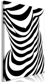 Quadro Zebra Woman (1 Part) Vertical  Colore bianco e nero, Dimensioni e Misure 60x90