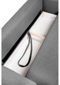 Divano grigio allungabile con rivestimento in bouclé 247 cm Quinoa – Bonami Selection