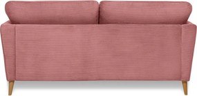 Divano in velluto a coste rosa 170 cm Paris - Scandic