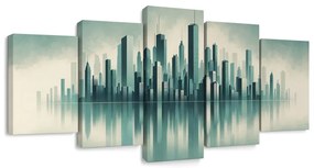 Quadro su tela – Grattacieli avvolti nella nebbia