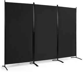 Costway Divisore con 3 pannelli per casa ufficio, Separatore pieghevole con cardini durevoli 260x183cm