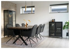 Sedia da pranzo nera in imbottito Harbo – House Nordic