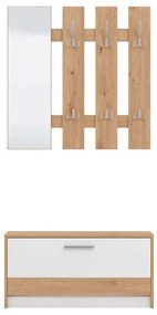 ADDIE - mobile ingresso appendiabiti moderno minimal in legno