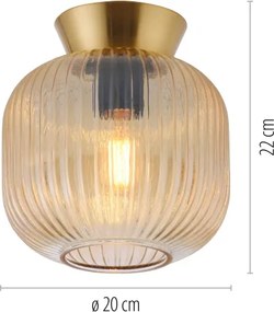 Schöner Wohnen 13574-27 - Plafoniera NAMI 1xE27/25W/230V Ø 20 cm oro/beige