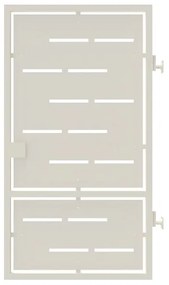 Cancello con serratura elettrica Privacy in ferro, apertura a destra, L 104.5 x H 180 cm, di colore bianco