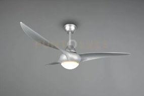 Alesund ventilatore da soffitto con plafoniera led titanio con tele...