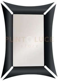 Specchio morgana nero in ferro 72x100hcm