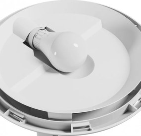 Plafoniera rotonda per esterni E27 IP65 Ø30 cm - Bianca