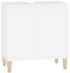 Mobile lavabo bianco 58x33x60 cm in legno multistrato