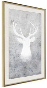 Poster  White Shadow  Cornice Quadri Cornice d'oro con passe-partout, Larghezza x Altezza Home decor 20x30