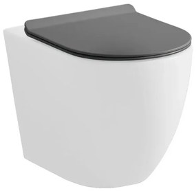Copriwc a sgancio rapido originale in termoindurente ultraslim soft-close grigio opaco Tokyo
