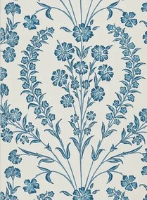 Nina Campbell Carta da parati Chelwood - Blue/ Ivory