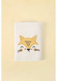 Asciugamano per bambini in cotone crema 50x75 cm Foxy - Foutastic