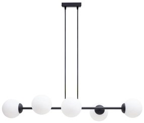 Lampadario a sospensione con filo FIRA 5xE27/60W/230V nero