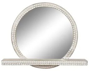Specchio da parete DKD Home Decor 93 x 15,2 x 76,2 cm 90 x 16 x 76 cm Naturale Bianco Legno di mango Indiano