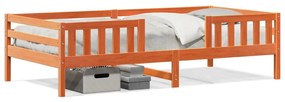 Letto Senza Materasso Marrone Cera 80x200 Cm Legno Di Pino /