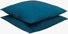 Set di 2 federe in percalle di cotone Petrol Blue