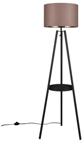 Lampada da terra nera con ripiano (altezza 152 cm) Colette - Reality