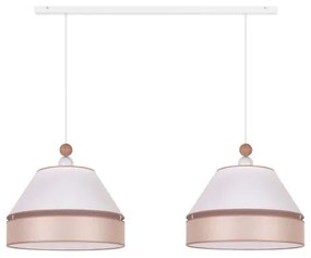 Duolla - Lampadario a sospensione con filo AVIGNON 2xE27/15W/230V bianco/beige