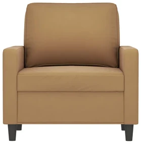 Poltrona marrone 60 cm velluto