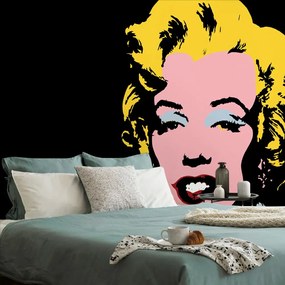Carta da parati – Pop art Marilyn Monroe su sfondo nero