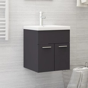 Mobile Sottolavabo Grigio 41x38,5x46 Cm İn Legno Multistrato /