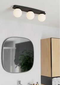 Eglo 902092 - Plafoniera LED per bagno CASTROVIDO 3xG9/4,2W/230V IP44 nera