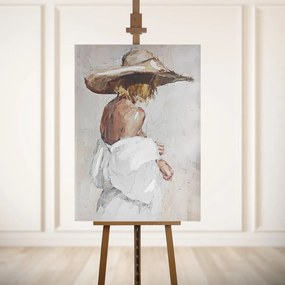 Quadro con elementi dipinti a mano 70x100 cm Charlotte - Styler